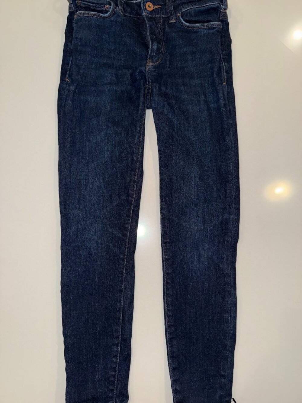 Pilcro by Anthropologie High-Rise Denim Legging Jeans 24 Petite Dark Wash Skinny